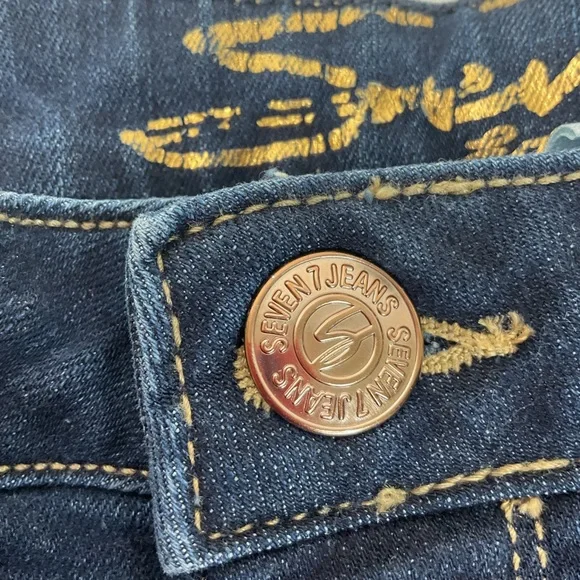 Seven7 Dark Blue Jean Shorts - Picture 2 of 7